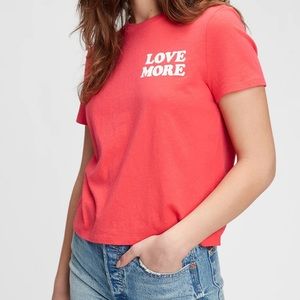 GAP Rose Bush Pink Cropped Graphic Tee - Size: L